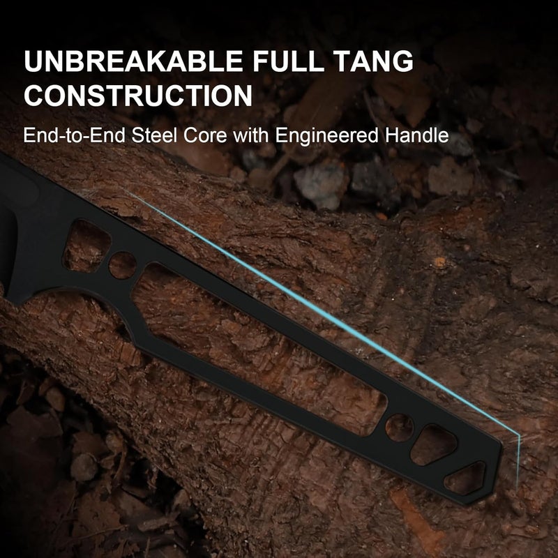 KIZER Phasmids Fixed Blade Knife with Sheath, 2.78" AEB-L Steel Blade, Full Tang Camping Knife with Purple G10 Handle, EDC Knives for Hiking 1079A1 - Image 4